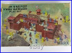 Vintage Marx Fort Apache Play Set In Box Near Complete with extras