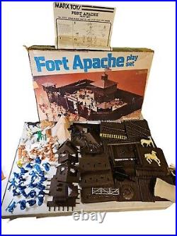 Vintage Marx Fort Apache Play Set In Original Box With Manual Incomplete