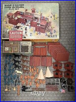 + Vintage Marx Fort Apache Play Set No. 3681 with Box, Figures & Accessories