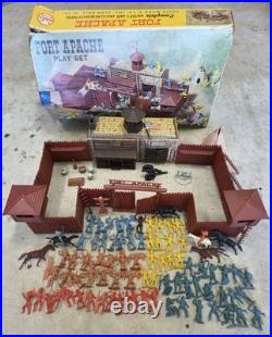 Vintage Marx Fort Apache Playset 3681 With Extra Figures And Box READ