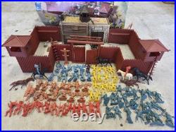 Vintage Marx Fort Apache Playset 3681 With Extra Figures And Box READ