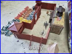 Vintage Marx Fort Apache Playset 3681 With Extra Figures And Box READ