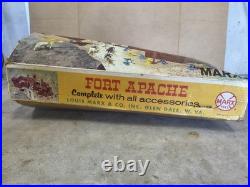 Vintage Marx Fort Apache Playset 3681 With Extra Figures And Box READ