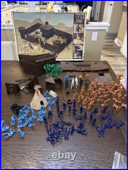 Vintage Marx Fort Apache Playset Model 3681a With Original Box+ Extra Soldiers