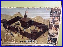 Vintage Marx Fort Apache Playset Model 3681a With Original Box+ Extra Soldiers