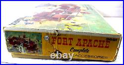 Vintage Marx Fort Apache Playset With Cavalry, Indians, And Accessories