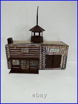 Vintage Marx Fort Apache Sears Playset Tin Litho Cavalry Supply Set With Porch