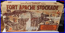 Vintage Marx Fort Apache Stockade Set Series 2000 #3660 Soldiers Indians with Box