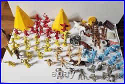 Vintage Marx Fort Apache Stockade Set Series 2000 #3660 Soldiers Indians with Box