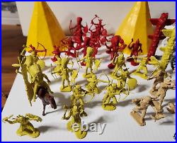 Vintage Marx Fort Apache Stockade Set Series 2000 #3660 Soldiers Indians with Box