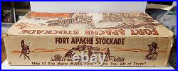 Vintage Marx Fort Apache Stockade Set Series 2000 #3660 Soldiers Indians with Box