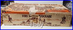 Vintage Marx Fort Apache Stockade Set Series 2000 #3660 Soldiers Indians with Box