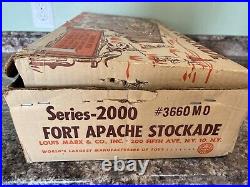 Vintage Marx Fort Apache Stockade Set Series 2000 #3660 with Box & Instructions