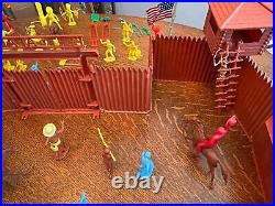 Vintage Marx Fort Apache Toy Play Set with Box Instructions #3680 Indians