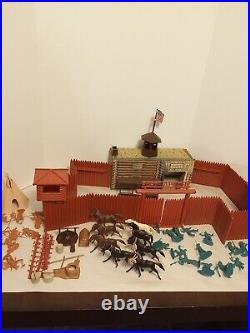 Vintage Marx Fort Apache set 3681A Missing some Pieces Mostly Complete