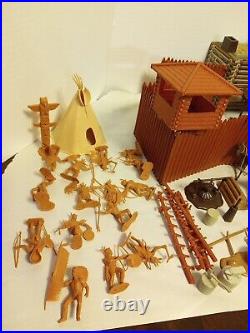 Vintage Marx Fort Apache set 3681A Missing some Pieces Mostly Complete