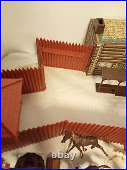 Vintage Marx Fort Apache set 3681A Missing some Pieces Mostly Complete