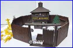 Vintage Marx Fort Mohawk Set with Indians Teepee & Tree