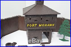 Vintage Marx Fort Mohawk Set with Indians Teepee & Tree