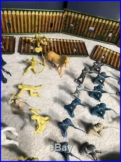 Vintage Marx Fort Superior Playset 1950s Horses Parts Us Cavalry Great Shape