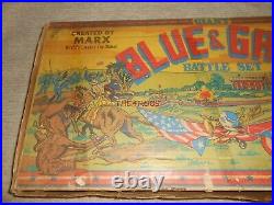 Vintage Marx Giant Blue & Grey Civil War Battle Playset in Box