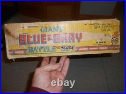 Vintage Marx Giant Blue & Grey Civil War Battle Playset in Box