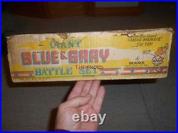 Vintage Marx Giant Blue & Grey Civil War Battle Playset in Box