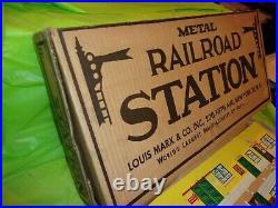 Vintage Marx Glendale Railroad Station With Accessories Unassembled In Box