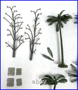 Vintage Marx Guerrilla Warfare Lot Accessories Trees Brush 1960s Playset