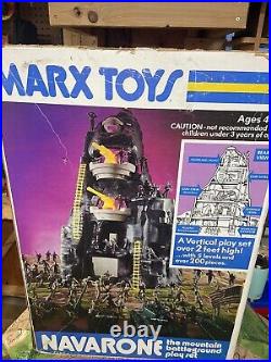 Vintage Marx Guns of Navarone WWII Mountain Battleground Playset with original box
