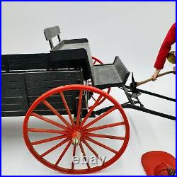 Vintage Marx Johnny West Buckboard Wagon fire fighter Playset Gearbox Doll