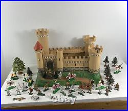 Vintage Marx Knights and Castle forest Vintage Playset Figure Lot Rare as is