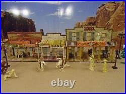 Vintage Marx Lithographed Roy Rodgers Mineral City Western Town Set