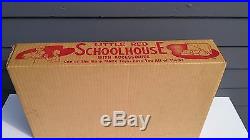 Vintage Marx Little Red Schoolhouse playset original box only excellent & HTF