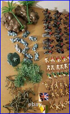 Vintage Marx Lot. Over 150+ Pcs. Landscaping, Horses, Riders, Cannons