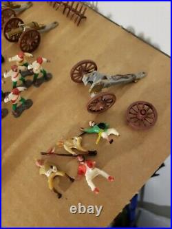 Vintage Marx Lot. Over 150+ Pcs. Landscaping, Horses, Riders, Cannons