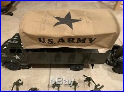 Vintage Marx Lumar Army Truck US Army Mobile Unit Military Play Set