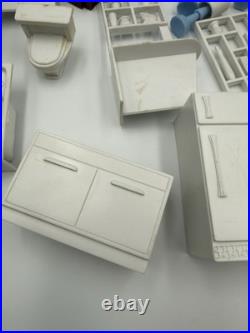 Vintage Marx MPC Dollhouse Miniature Rooster Roof Ranch Furniture Large Lot