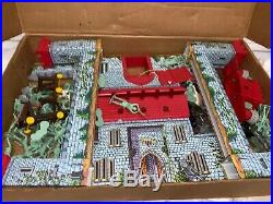 Vintage Marx Medieval Knights and Vikings Castle Playset Original Box