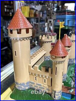 Vintage Marx Miniature Playset Knights & Castle With Original Box c. 1960's Toy