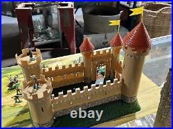 Vintage Marx Miniature Playset Knights & Castle With Original Box c. 1960's Toy