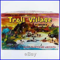 Vintage Marx Miniature Troll Village Play Set With Box 15 Trolls 1965 Hong Kong