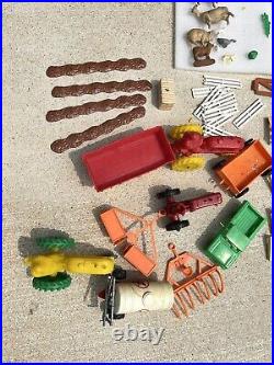 Vintage Marx Modern Farm Set Plasticville Toy Playset