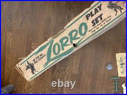 Vintage Marx Official Walt Disney Zorro Play Set series 500 Box Only Some Parts