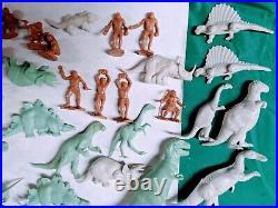 Vintage Marx One Million BC Prehistoric Lot Of 40+ Dinosaurs Cavemen Accessories
