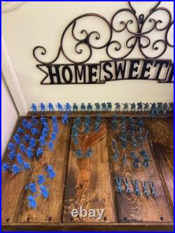 Vintage Marx Others Civil Revolutionary War Indians Plastic Toys Blue 94 piece
