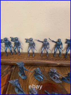 Vintage Marx Others Civil Revolutionary War Indians Plastic Toys Blue 94 piece