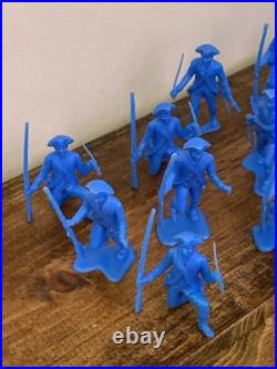 Vintage Marx Others Civil Revolutionary War Indians Plastic Toys Blue 94 piece