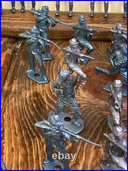 Vintage Marx Others Civil Revolutionary War Indians Plastic Toys Blue 94 piece