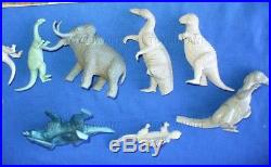 Vintage Marx Playset Prehistoric Times Animals Dinosaurs Cavemen Box Toy Monster